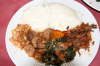 Zambian Food: nshima & imixed grill